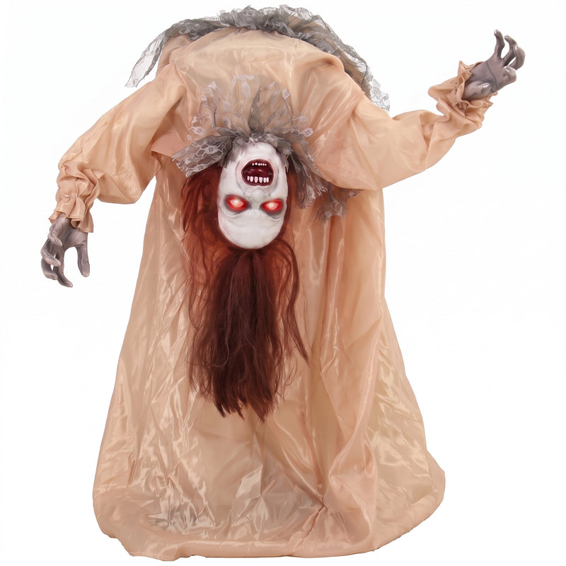 100cm Animated Broken-Back Ghost with Glowing Eyes – image 1 of 9
