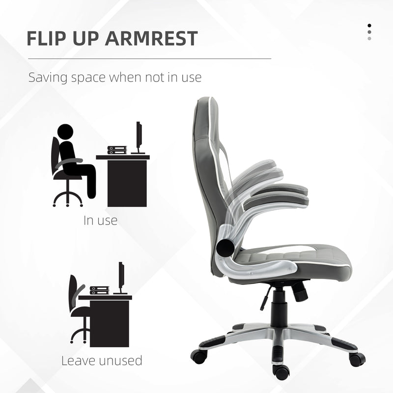 Racing gaming chair with flip-up arms – image 6