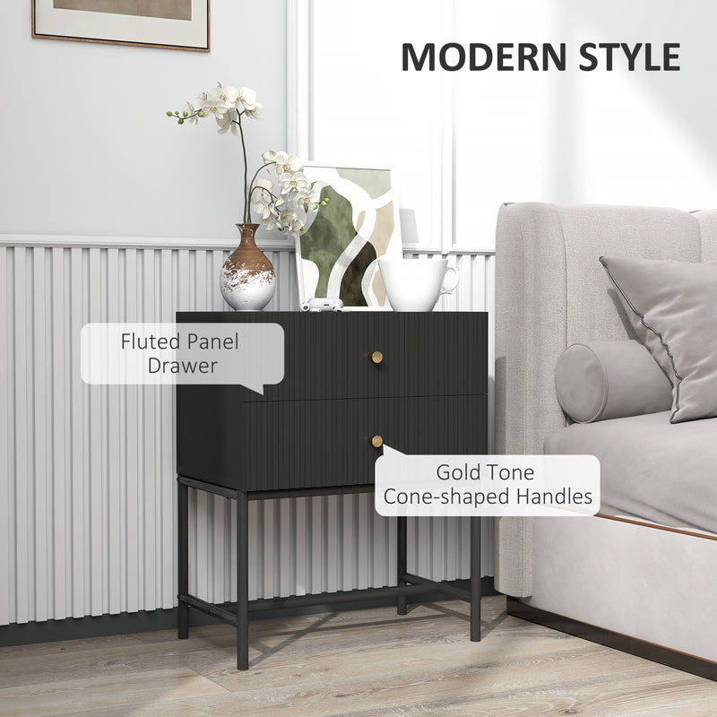Raised ridged bedside table – image 4