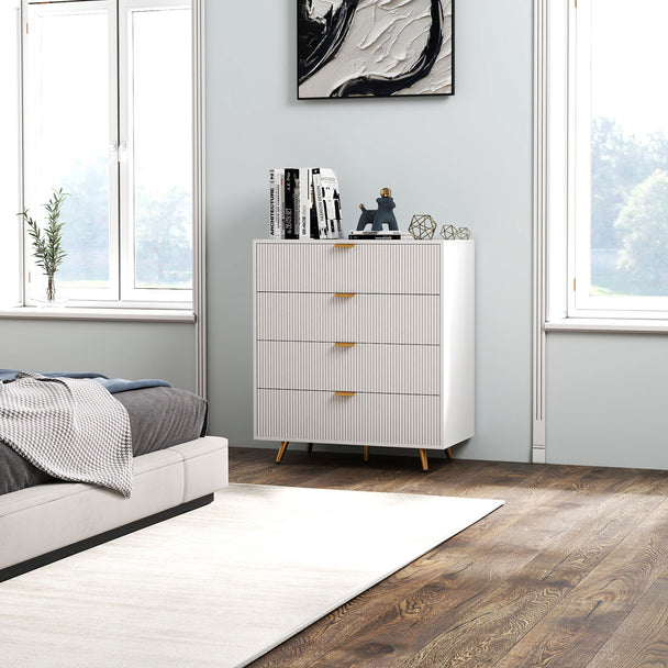 White 4-drawer chest – image 2