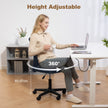 Vinsetto Computer Desk Chair, Mesh Office Chair with Adjustable Height and Swivel Wheels, Armless Study Chair, Dark Grey – view 5