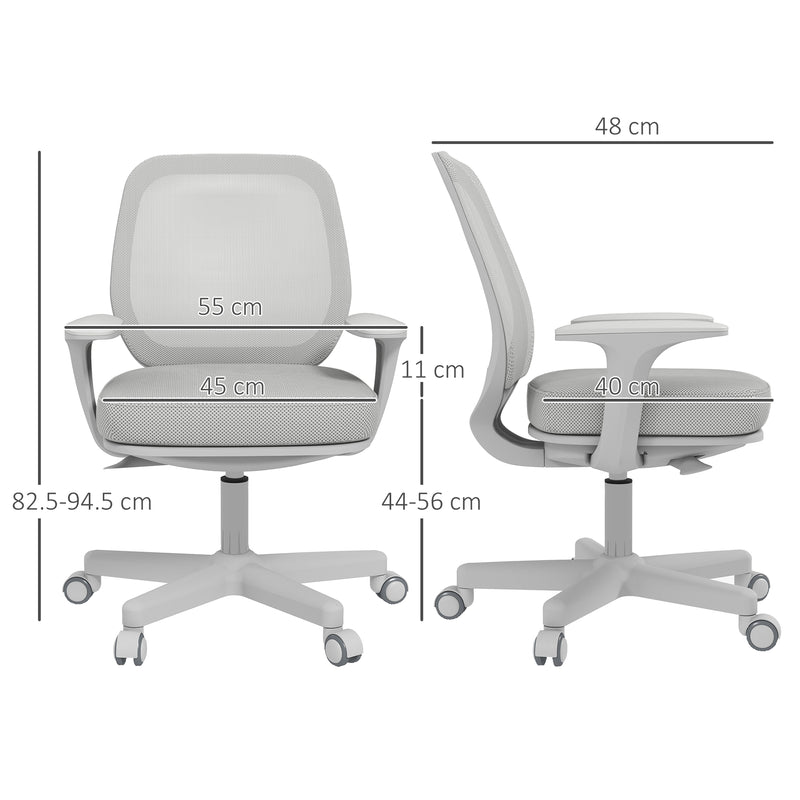 Vinsetto 44-56cm Mesh Back Office Chair - Grey – view 3