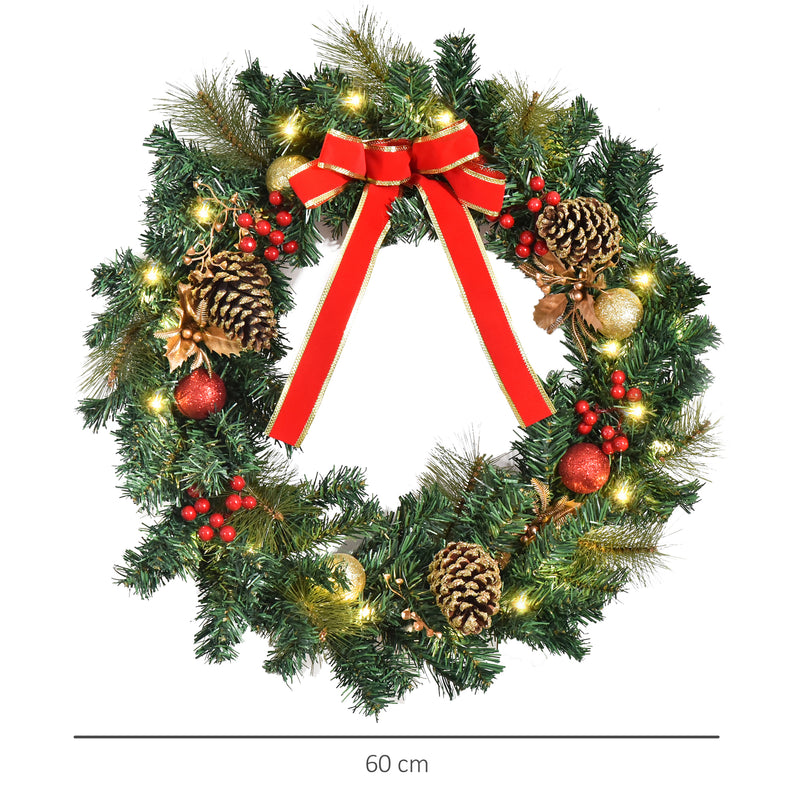 Diameter diagram for the 60cm light-up Christmas wreath