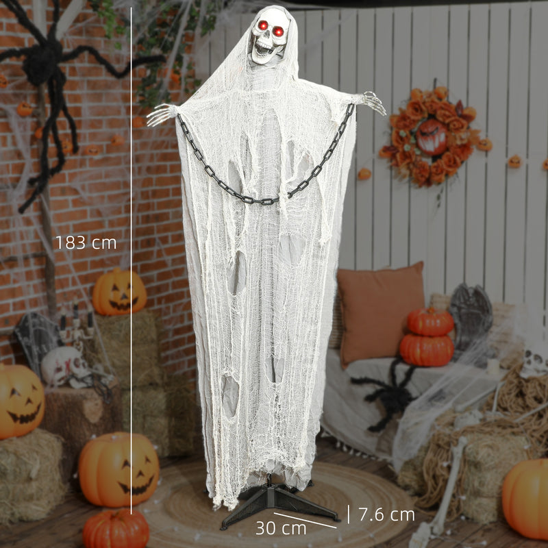 183cm Animated Grim Reaper with Glowing Eyes & Sound – image 3 of 9