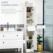 High gloss tall bathroom cabinet – image 4