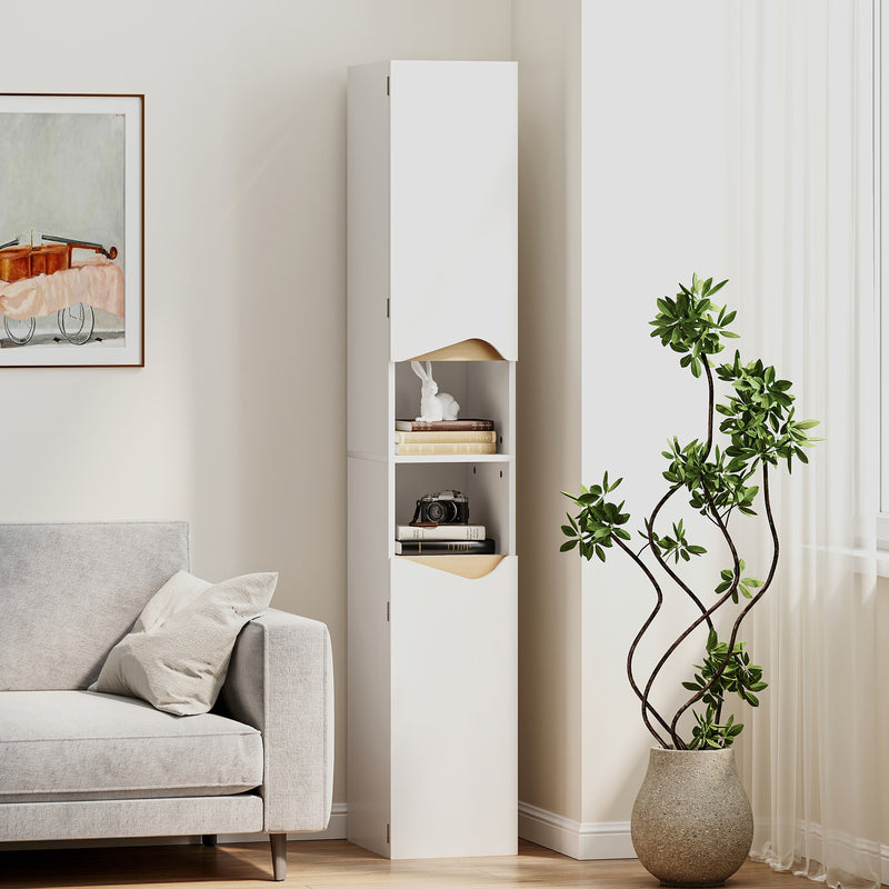 Tall slim 2-door bathroom cabinet – image 8