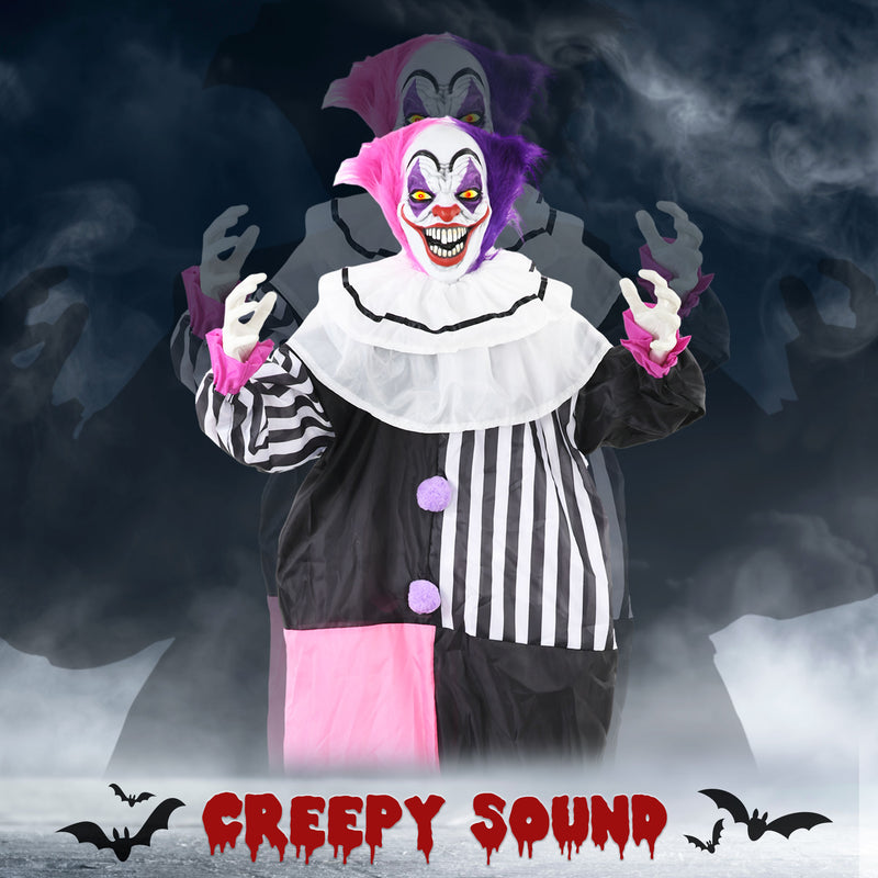 173cm Animated Laughing Clown with Glowing Red Eyes – image 4 of 9