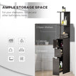 Slim brown bathroom cabinet – image 4
