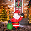 4ft Santa displayed outside a decorated home