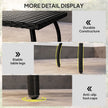 PE rattan garden coffee table black – image 6