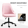 Vinsetto Velvet-Feel Armless Office Chair - Pink – view 4