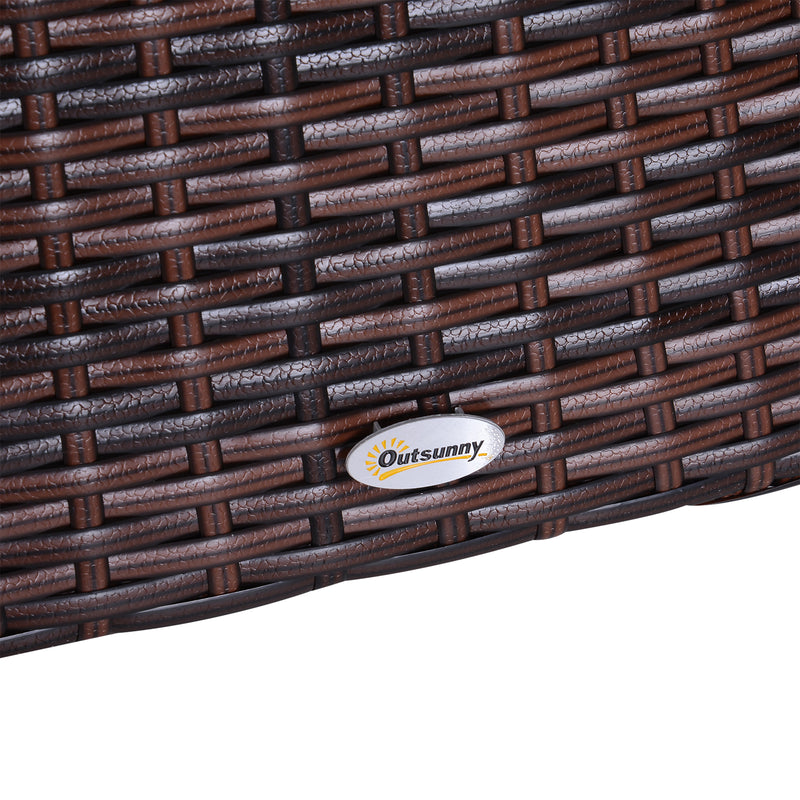 Rattan side table with parasol hole – image 9