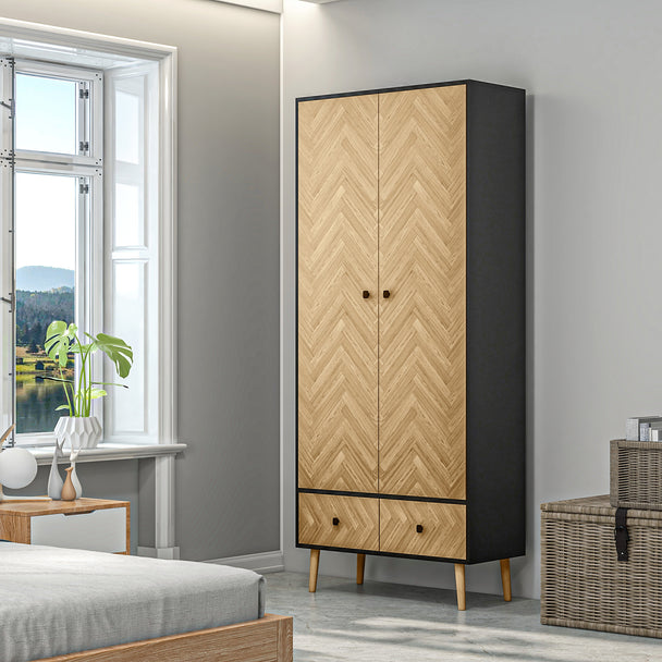 90 cm grey wardrobe – image 2