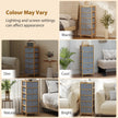 HOMCOM Chest of Drawers, 5 Fabric Drawers Narrow Dresser with Bamboo Frame, Light Grey – view 9