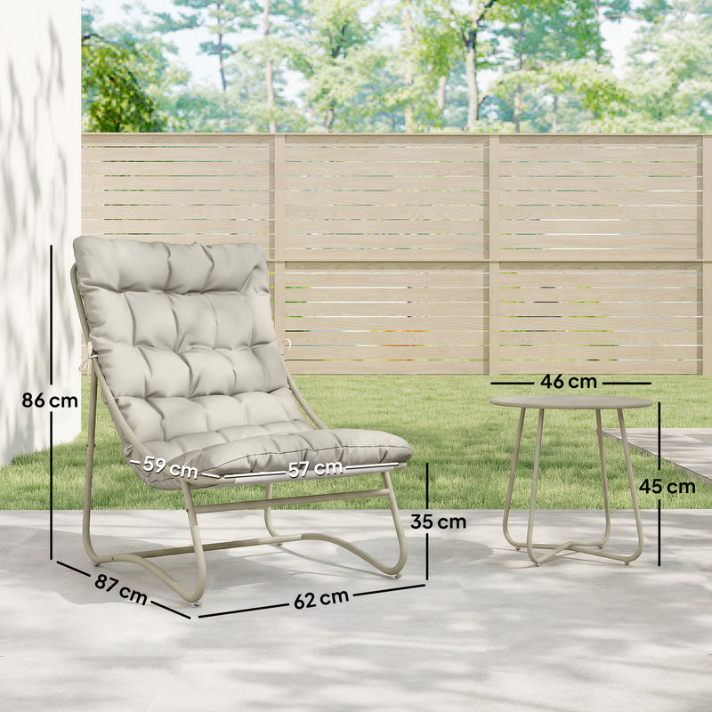 Cushioned texteline bistro set – image 3