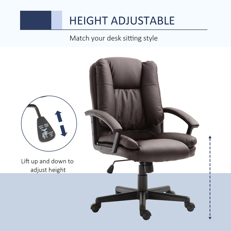 Faux leather mid-back office chair – image 7