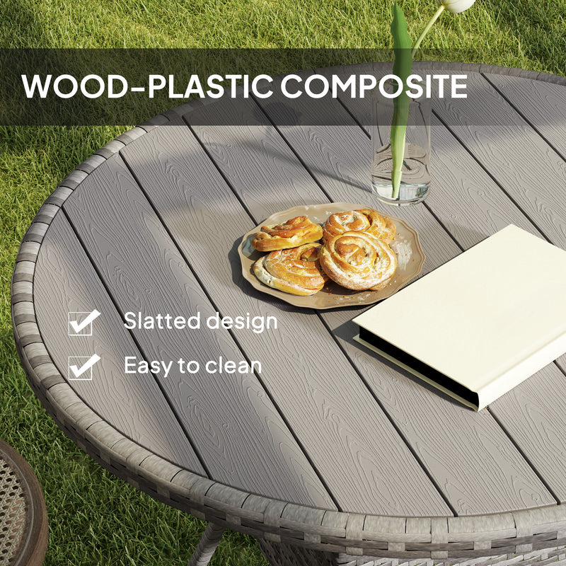 90 cm rattan garden dining table – image 5