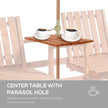 Wooden bench with centre table – image 6