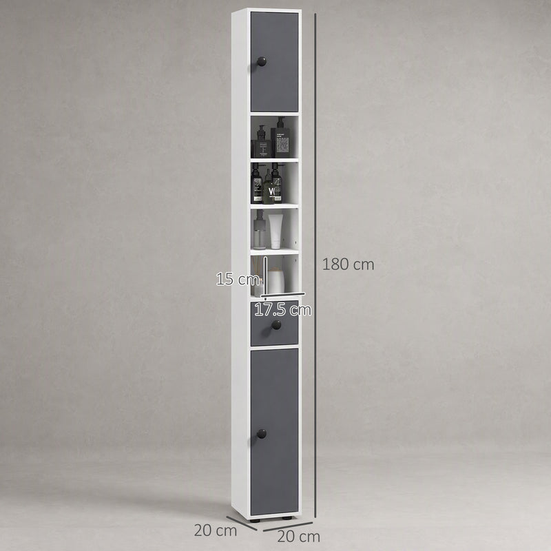 180 cm slim bathroom cabinet – image 3