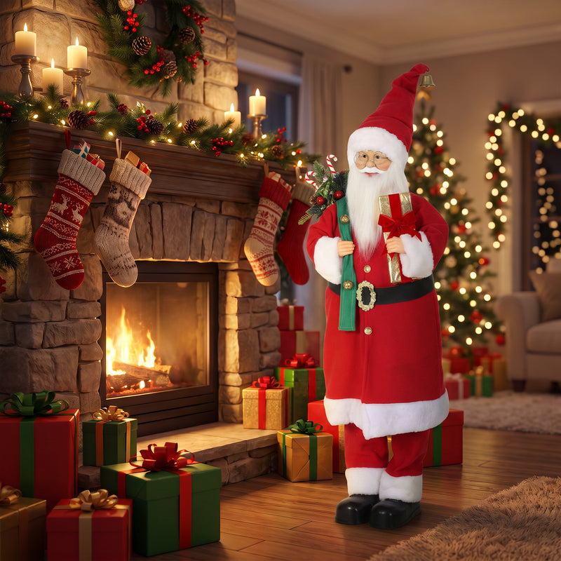 Close-up of Santa's face and beard