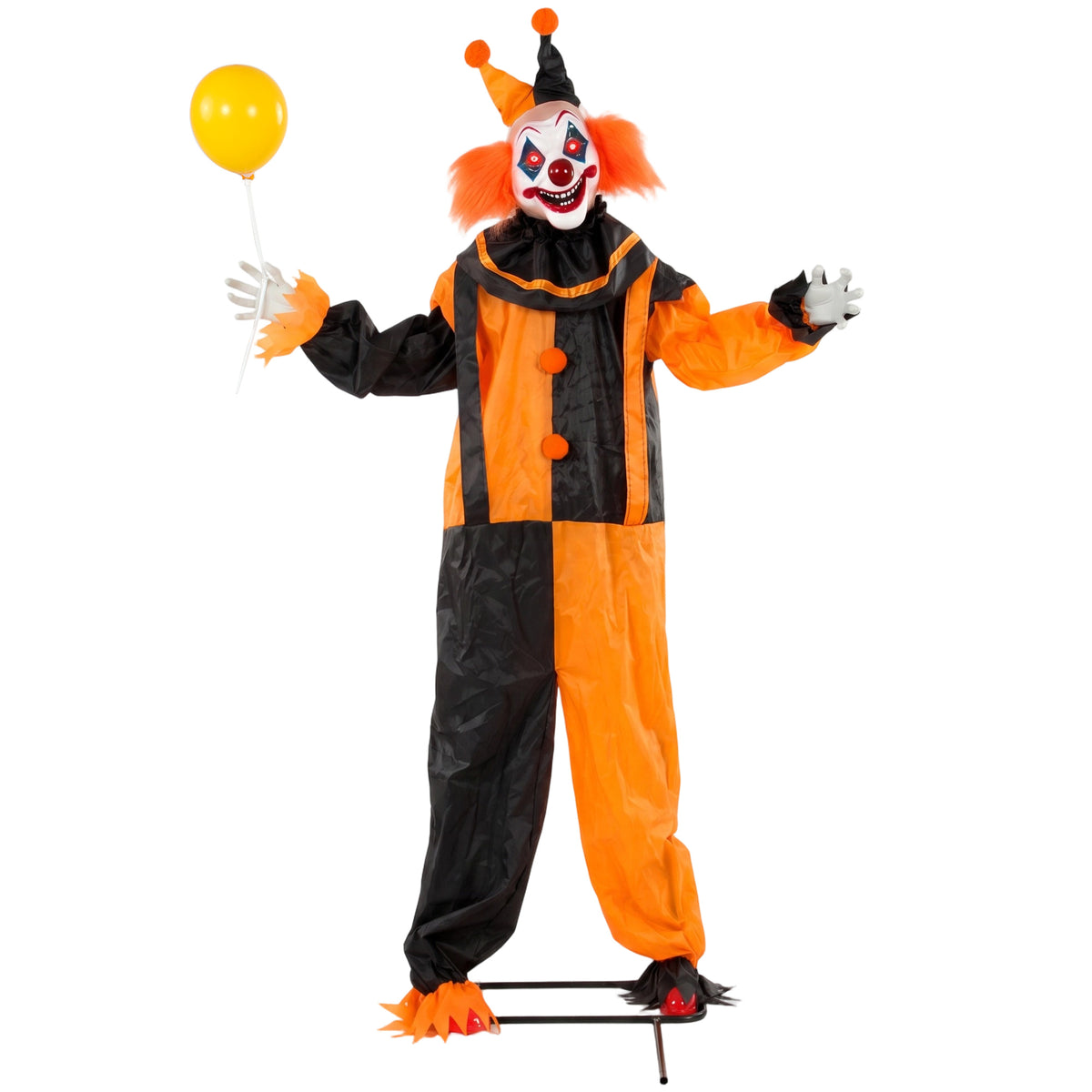 190cm Animated Clown with Moving Head, Hands & Glowing Eyes – image 1 of 9