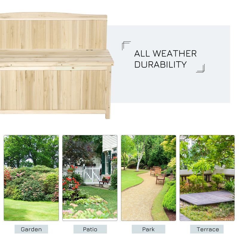 Fir wood storage bench – image 7