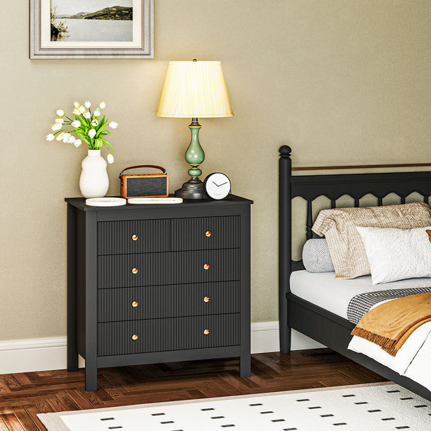 Black 5-drawer chest – image 2