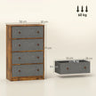 4-drawer fabric chest of drawers – image 3