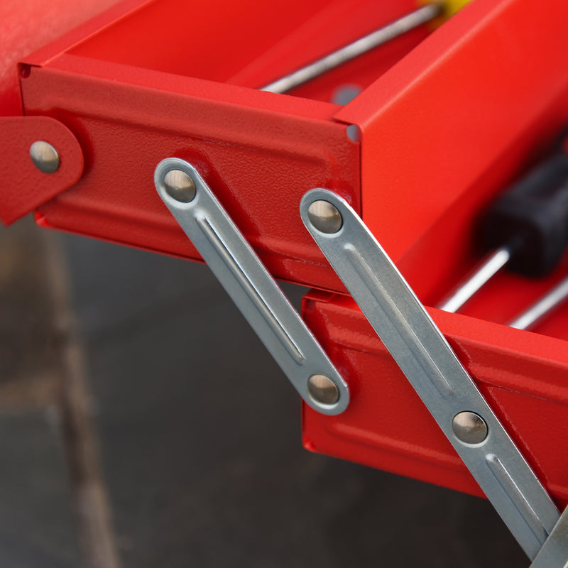 5-Tray Cantilever Steel Tool Box with Carry Handle – Red – image 8 of 9
