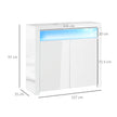 White LED high gloss sideboard – image 3