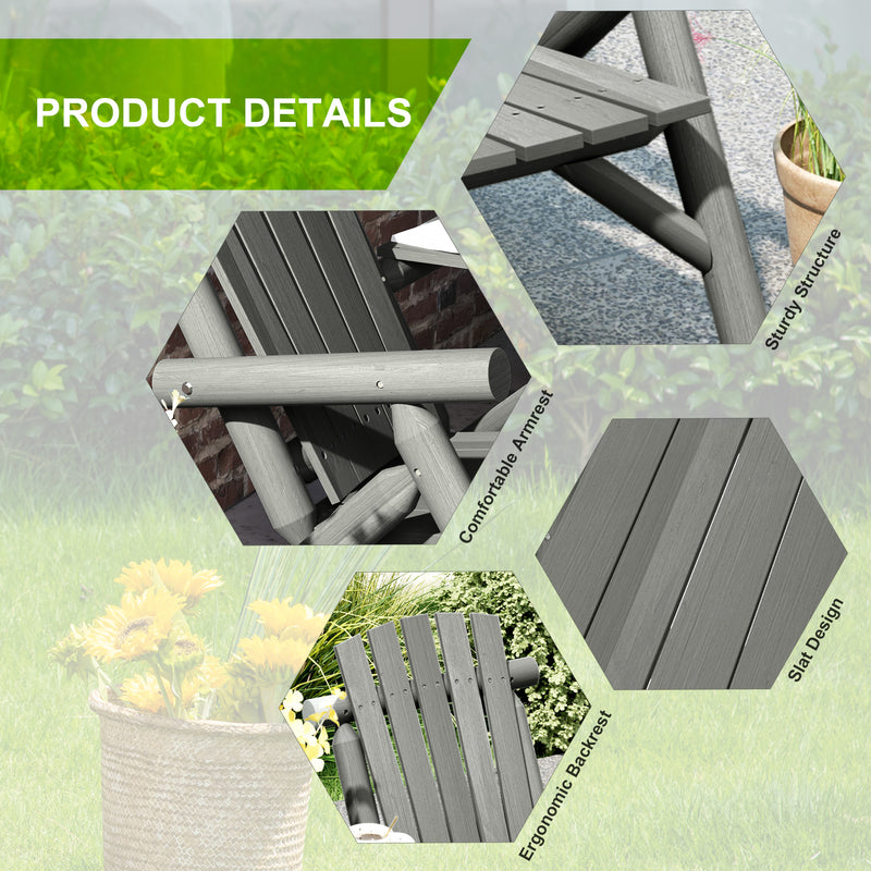 Garden bench with centre table – image 4