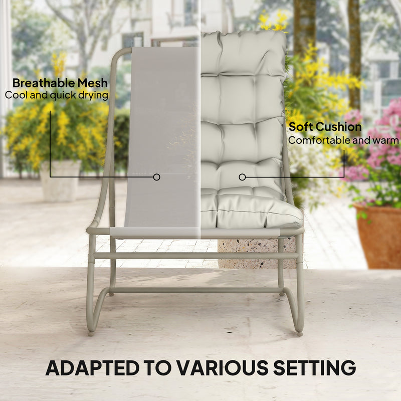 Cushioned texteline bistro set – image 5