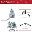 4ft pre-lit snow-flocked Christmas tree – image 6