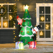 7ft Inflatable Christmas Tree displayed outside a decorated home