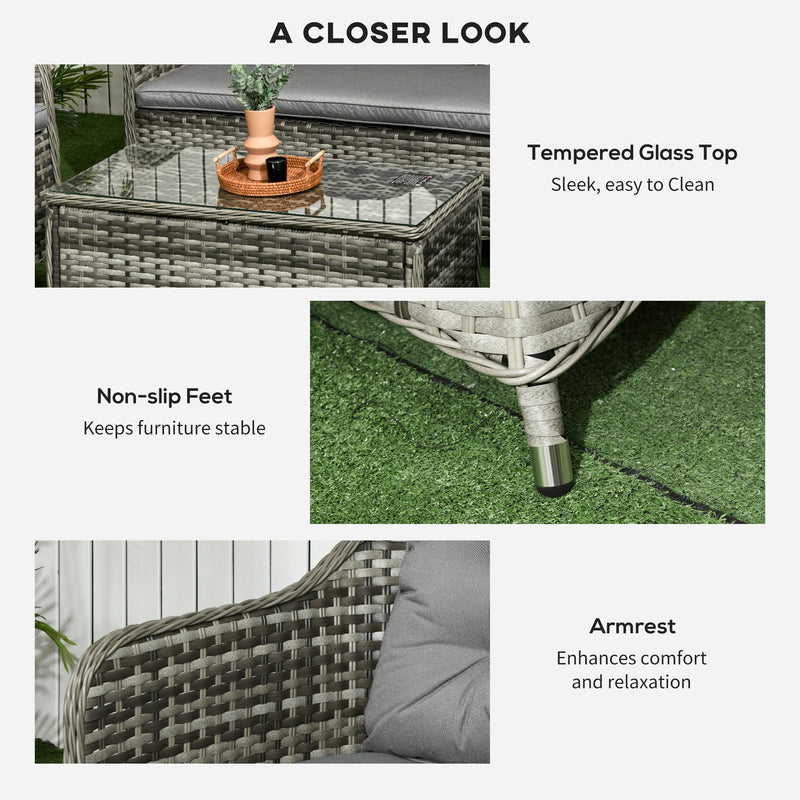 4-piece rattan sofa set – image 6