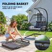 Double rattan hanging egg chair – image 7