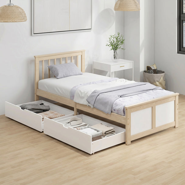 Single pine storage bed – image 2