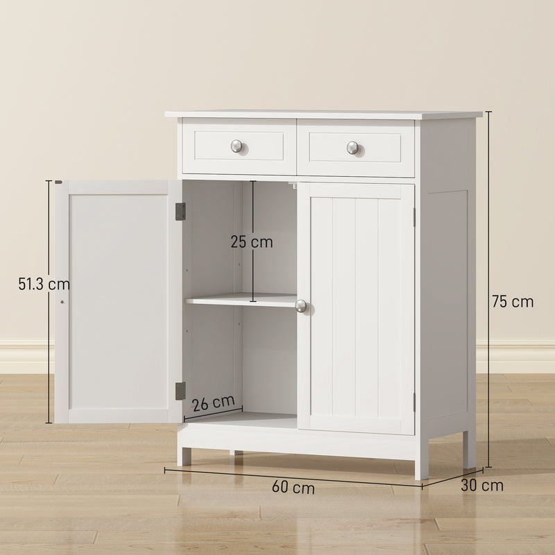 White 2-drawer bathroom cabinet – image 3