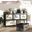 Wide 5-drawer fabric chest of drawers – image 6