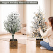 90 cm pre-lit flocked tabletop tree – image 7