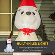 LED lighting on the 6ft Christmas puppy inflatable