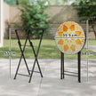 Mosaic folding garden side table yellow – image 3