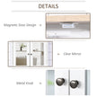 White & wood effect mirror cabinet – image 5
