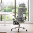 HOMCOM Ergonomic Office Chair, High Back Mesh Desk Chair, Grey – view 10