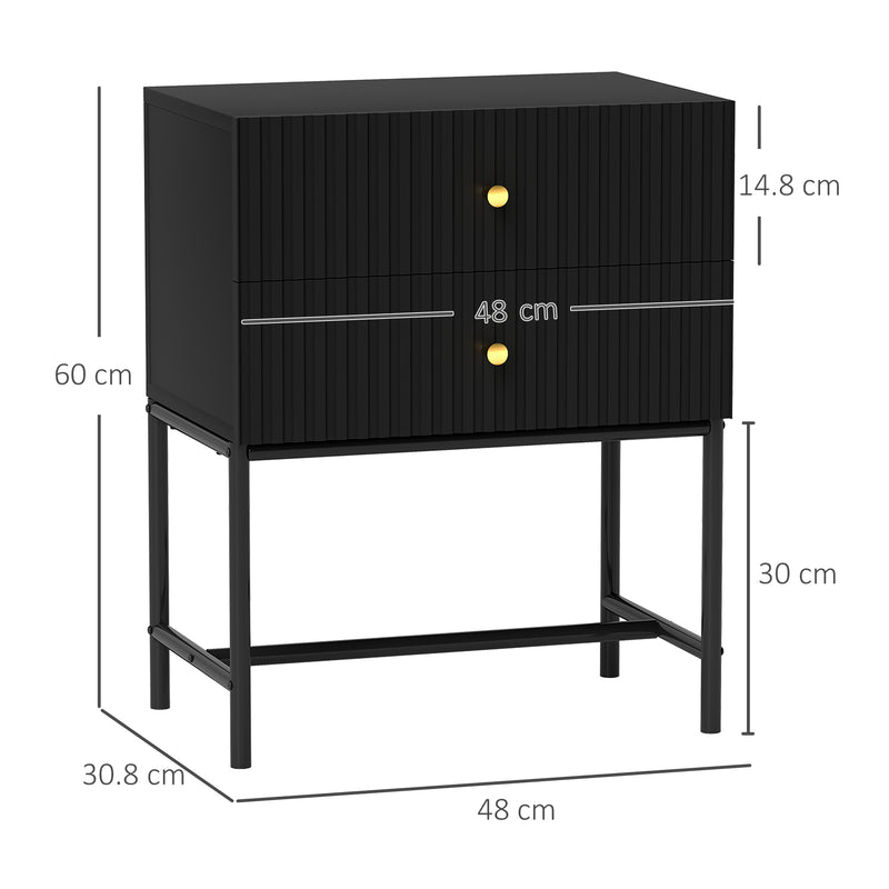 Raised ridged bedside table – image 3