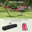 Outsunny 298 x 117cm Hammock with Stand Camping Hammock with Portable Carrying Bag, Adjustable Height, 120kg Load – view 7