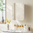 White mirrored bathroom wall cabinet – image 9