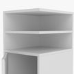 HOMCOM Slim Bedside Table Set of 2, Narrow Bedside Cabinet with Open Cubbies and Cupboard for Bedroom Living Room, White – view 10