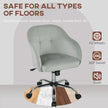 HOMCOM 46-56 cm Velvet-feel Office Chair - Grey – view 5