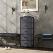 Tall 5-drawer fabric chest – image 9